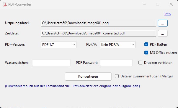 Screenshot PDF-Converter
